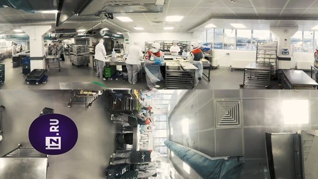 Чем кормят в самолете? Экскурсия на фабрику бортового питания. Видео 360° смотреть онлайн