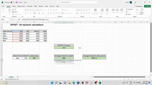 Excel OFFSET Function in ಕನ್ನಡ #Excel #OFFSET #Kannada смотреть онлайн