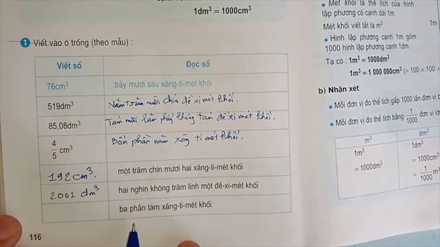 Giải toán lớp 5, sách giáo khoa. Trang 116, 117. Giải bài: 1,2. смотреть онлайн