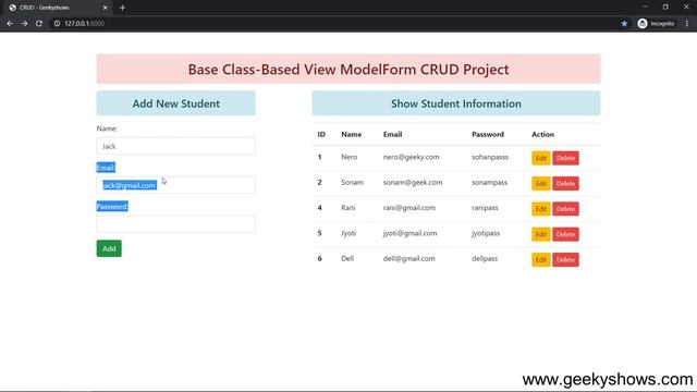 CRUD Project Base Class Based View with Model Form in Django (Hindi) смотреть онлайн