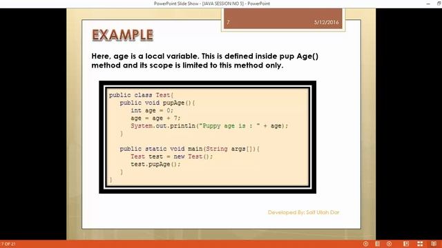 JAVA-PROGRAMMING -3- VARIABLE TYPES смотреть онлайн