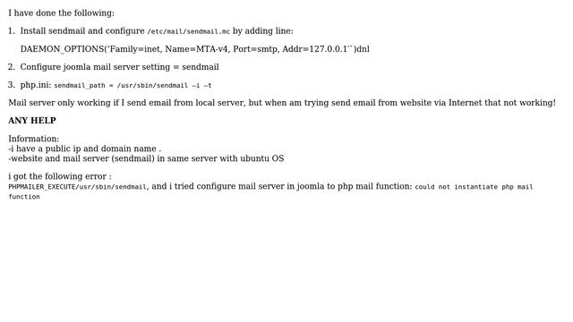 Ubuntu: Sendmail configuration смотреть онлайн