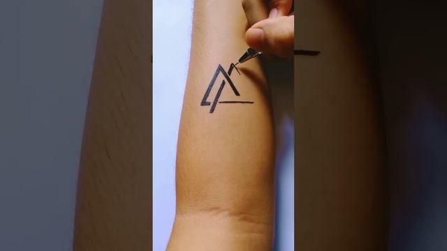 How To Make Tattoo Triangle Twins With Pen At Home смотреть онлайн