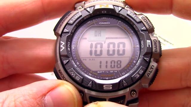 Часы Casio Pro Trek PRG-240T-7E [PRG-240T-7ER] - Инструкция, как настроить от PresidentWatches.Ru смотреть онлайн