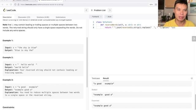 151. Reverse Words in a String - Day 13/30 Leetcode November Challenge смотреть онлайн