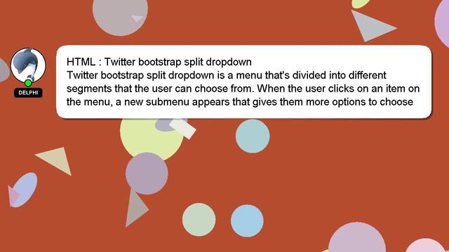 HTML : Twitter bootstrap split dropdown смотреть онлайн