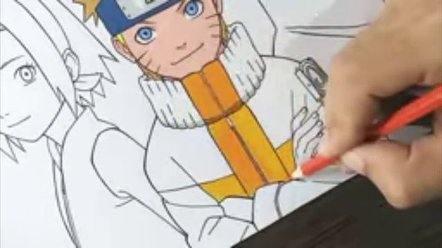Naruto pencil colour drawing anime character смотреть онлайн