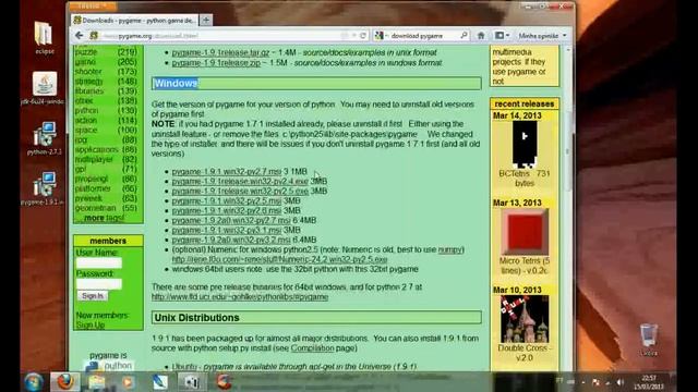 Vídeo Aula de Python - Pygame 1 - Windows - 1/2 смотреть онлайн