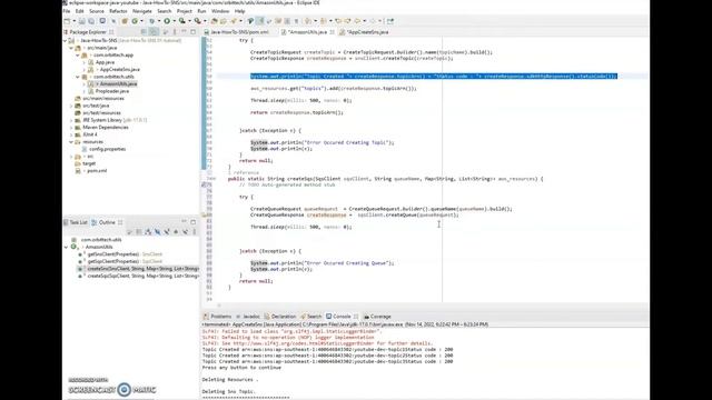 Part 4 - Working with AWS SNS in Java. Creating SQS Queues With Java смотреть онлайн