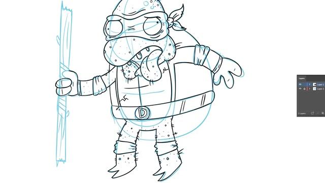 UGLY TOONS #2: Drawing a Ninja Turtle (Donatello) смотреть онлайн