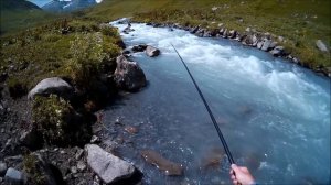 Форелевая рыбалка в горах Осетии.  Зругский храм.