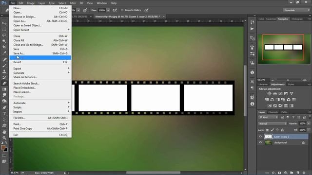 How to make a 3D film strip in Photoshop смотреть онлайн
