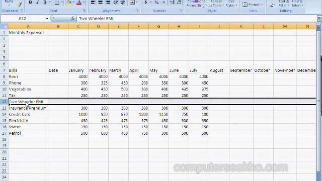 Learn Computer in Hindi - Adjusting Columns & Rows in Microsoft Excel 2007 смотреть онлайн