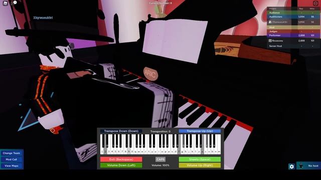 Giorno's Theme - Golden Wind - Roblox Virtual Piano смотреть онлайн