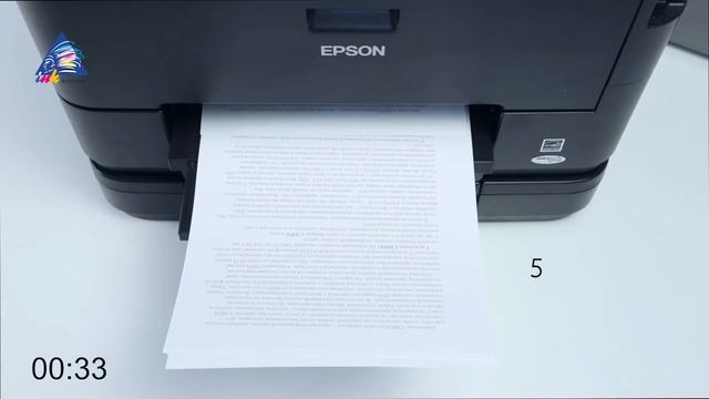 Epson WP-4540: тест на скорость печати текста. Режим "Черновик" смотреть онлайн