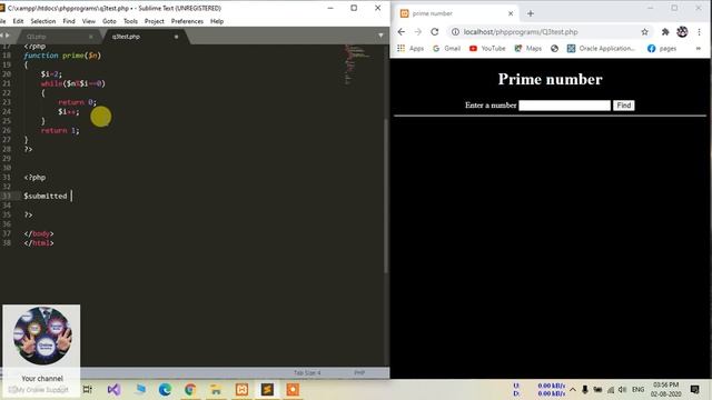 PHP program to find whether a number is PRIME or not смотреть онлайн