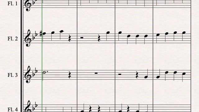God Rest Ye Merry Gentlemen - Flute Quartet - ♪ Sheet Music ♪ смотреть онлайн