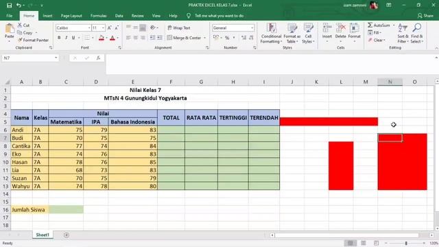 Informatika kelas 7 - Fungsi rumus dasar microsoft excel смотреть онлайн