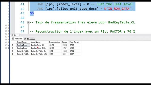 SQL Server index: Quelle est la différence entre le Rebuild et le REORGANIZE ? (exemple simple) смотреть онлайн
