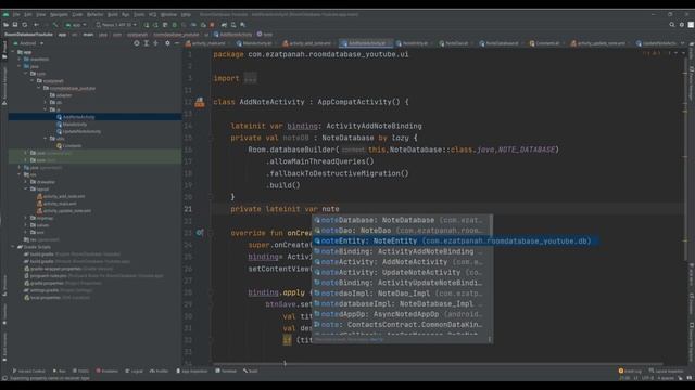 Room Database in Kotlin - Crash Course - ADD - UPDATE - DELETE смотреть онлайн