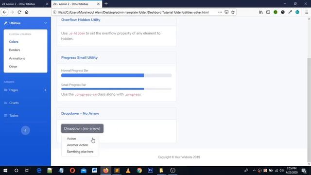 Admin Dashboard Design with Bootstrap #bangla 2020 Other Utilities Page Design Part 2 смотреть онлайн