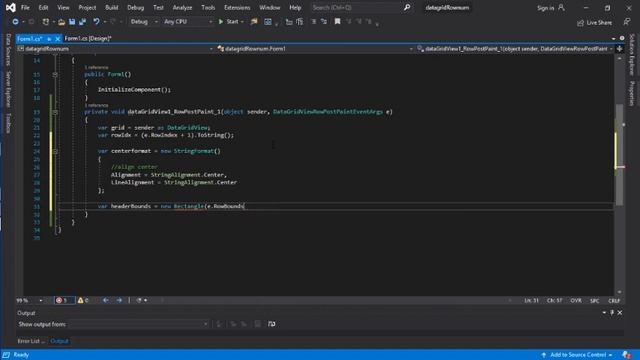 Automatically build row header number in DataGridView (C# Windows Form) смотреть онлайн