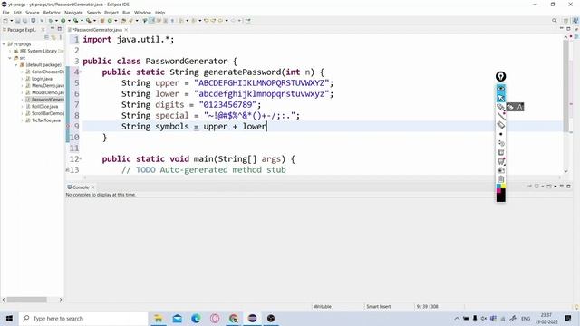 Java: Java Random Password Generator смотреть онлайн