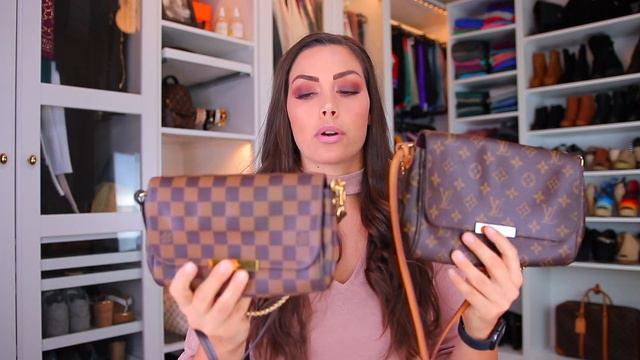 Louis Vuitton Favorite MM vs PM // Monogram vs Damier Ebene - Which is the best one?? смотреть онлайн