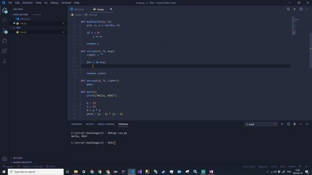 Programming Challenges - 5 - RSA Encryption (Python) смотреть онлайн