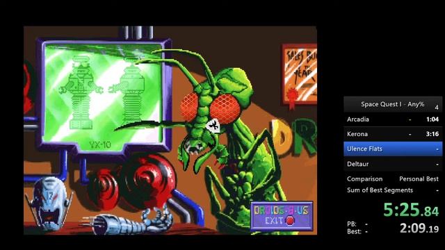 Space Quest 1: Roger Wilco in the Sarien Encounter "any%" speedrun in 10:09 смотреть онлайн
