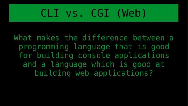 CLI vs. CGI - Why Use A Web Optimized Language (Like PHP) смотреть онлайн