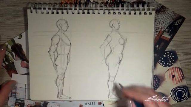 14 урок - Рисуем человека в движении и изучаем ракурсы [Sketch School] смотреть онлайн