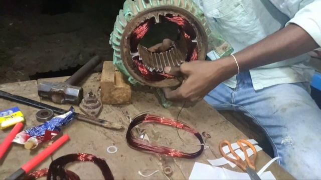 36 slot 1hp monoblock | motor winding with connection | Telugu part #2⚡⚡ смотреть онлайн