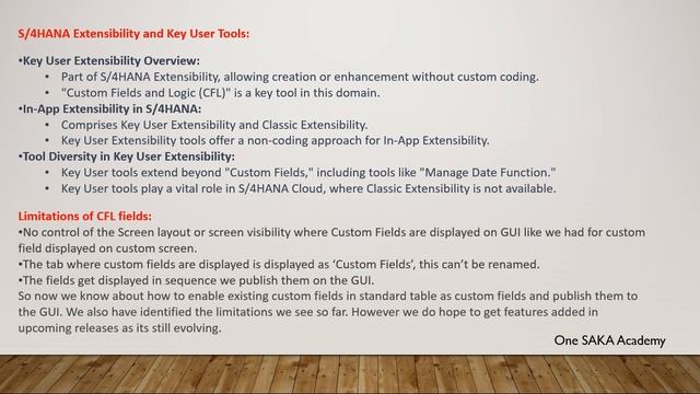 SAP S4HANA: Custom Fields and Logic CFL смотреть онлайн