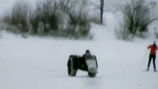 Зима 2012. Мой самодельный снегоход. Испытания. смотреть онлайн