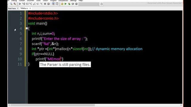 Dynamic memory allocation || malloc() in c || C language [tutorial] смотреть онлайн