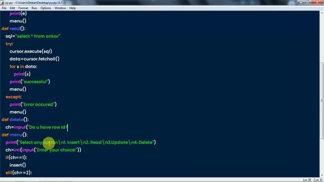 Complete crud operation using python and MySQL in one video || python crud in hindi смотреть онлайн