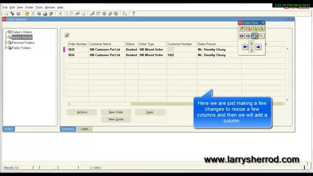 OM Order Organizer Folder Tools, Oracle Applicaitons Training смотреть онлайн