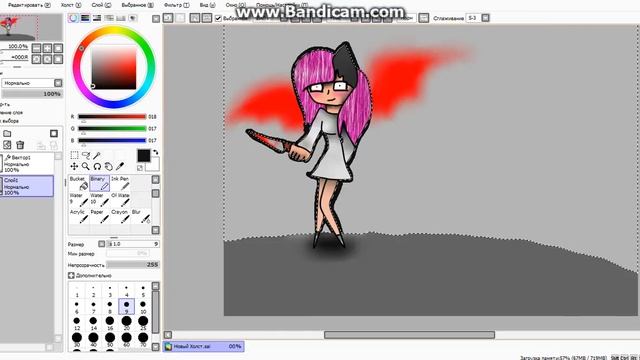 рисую в sai (2 часть) смотреть онлайн