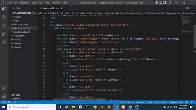 How to Create Responsive Navigation bar using Bootstrap 5 смотреть онлайн