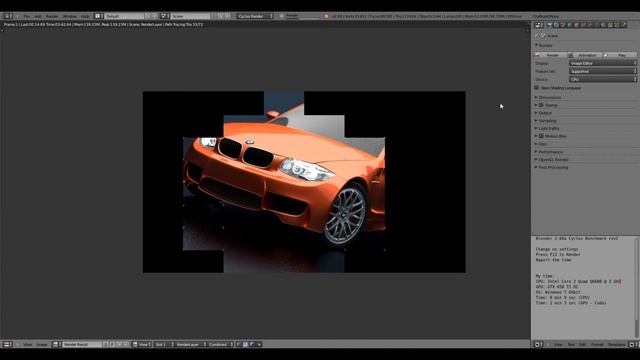 Blender Cycles 2.68a Intel Core 2 Quad Q6600 @ 3.0 GHz Benchmark [HD] смотреть онлайн