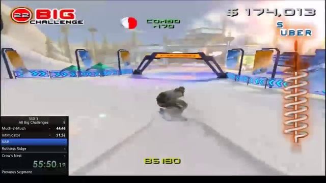 SSX 3: All Big Challenges in 1:51:38.77 смотреть онлайн