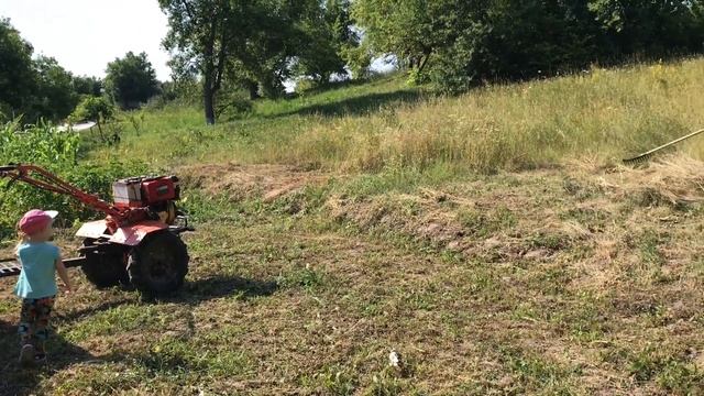 Сено/люцерка/набираем бассейн/мотоблок Зубр/Сельская жизнь. VLOG! Countryside. смотреть онлайн