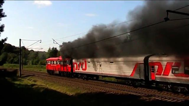 Дымящий тепловоз ТЭП60 / Extreme smoke diesel locomotive TEP60 смотреть онлайн