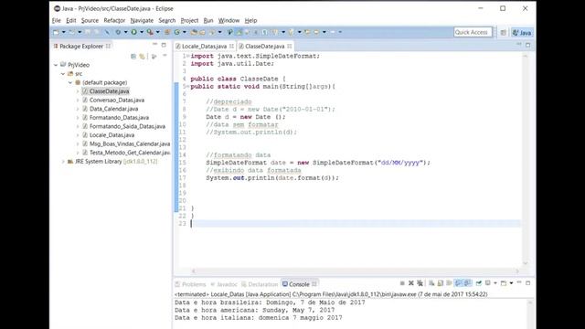 Classes Date e Calendar - Java смотреть онлайн