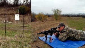 Из Сайга мк 03 по гонгу на 200 метров с новым загонником.