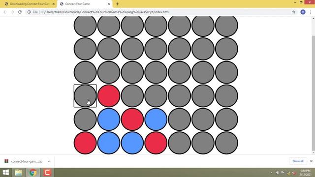 Connect Four Game using JavaScript смотреть онлайн