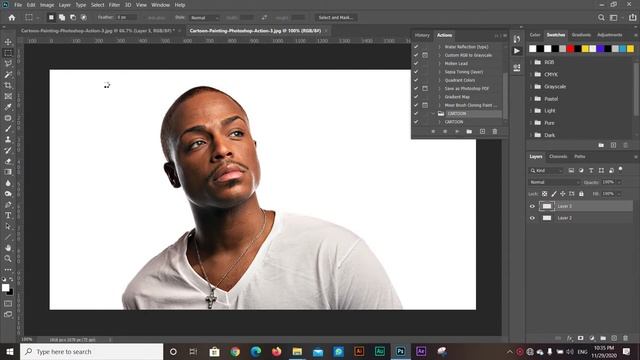 Download Cartoon Painting Photoshop Action | Free Download | Photoshop Action | Load & Play смотреть онлайн
