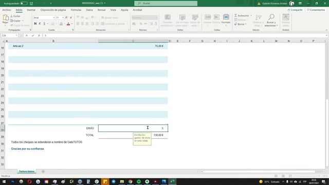 ? Cómo crear una FACTURA con EXCEL ✅ Fácil y Rápido | Plantilla Factura Microsoft Excel 2023 смотреть онлайн