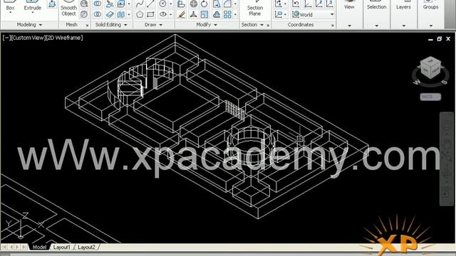 133 3D Door in AutoCAD 2013 смотреть онлайн
